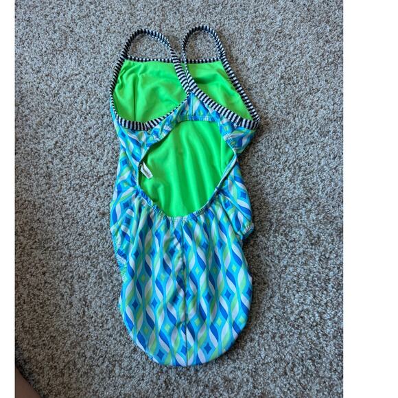 DOLFIN UGLY , UGLIES; Women’s swimsuit size 32. Green & Blue pattern - Picture 6 of 9